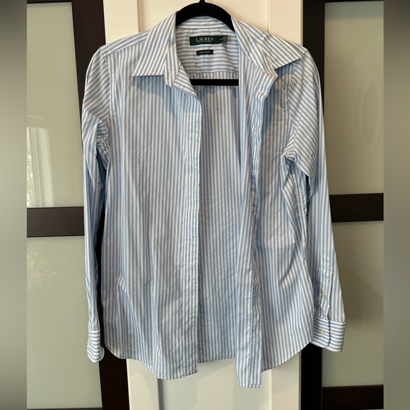 Ralph Lauren button up stripe blouse - Picture 1 of 2